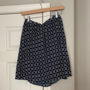 J.Crew Navy Blue Patterned Women's Skirt NWOT